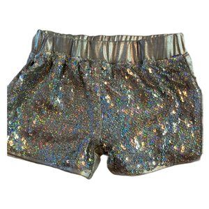 MIA Silver Sequin Disco Shorts Sz 5